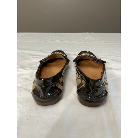 Women's Size 5B Brown Coach Signature Flats - Picture 3 of 6